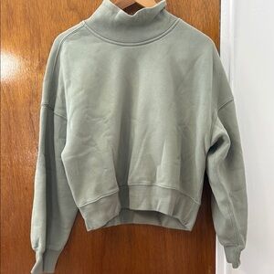 A&F Green High Neck Sweatshirt